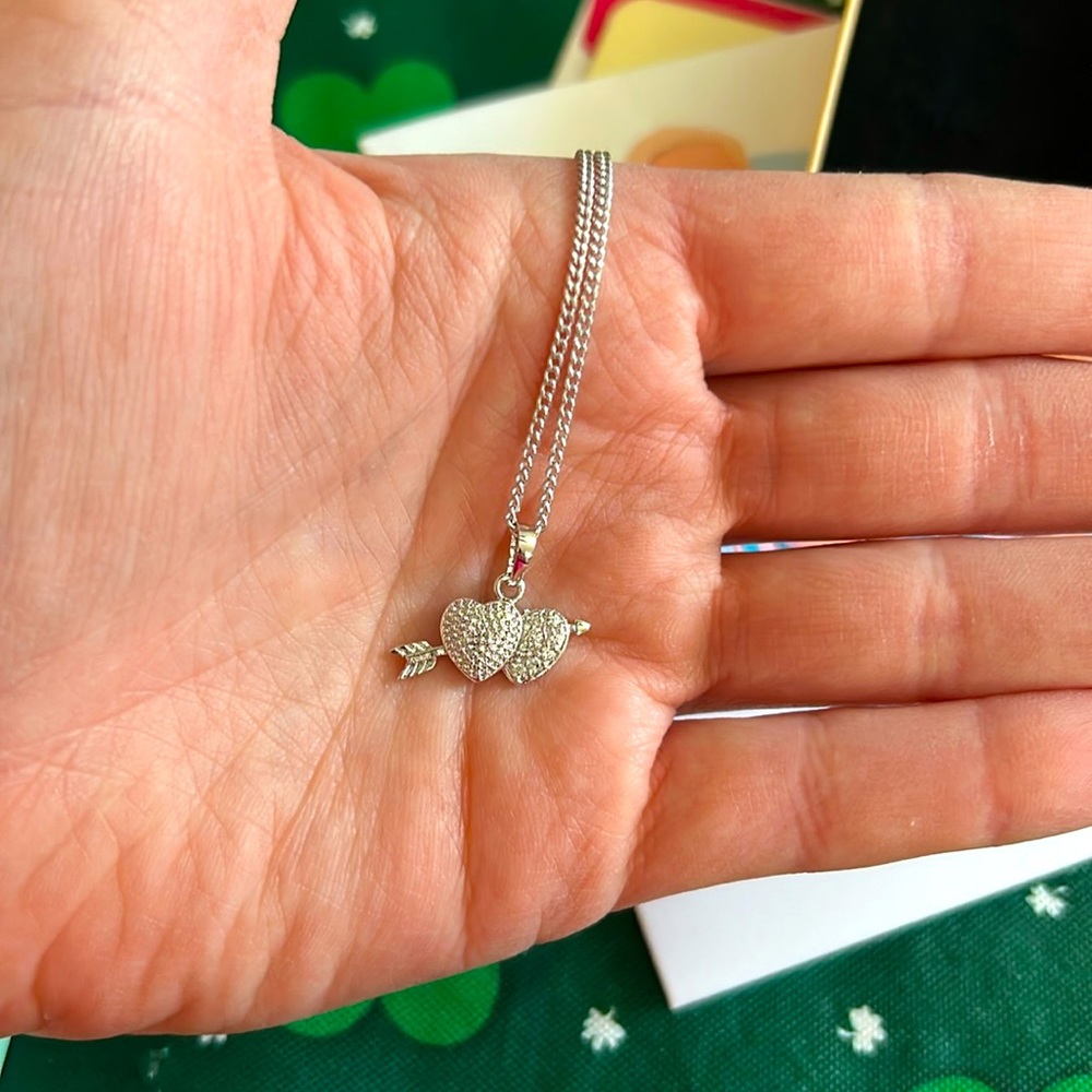 Silver heart necklace